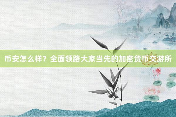 币安怎么样？全面领路大家当先的加密货币交游所